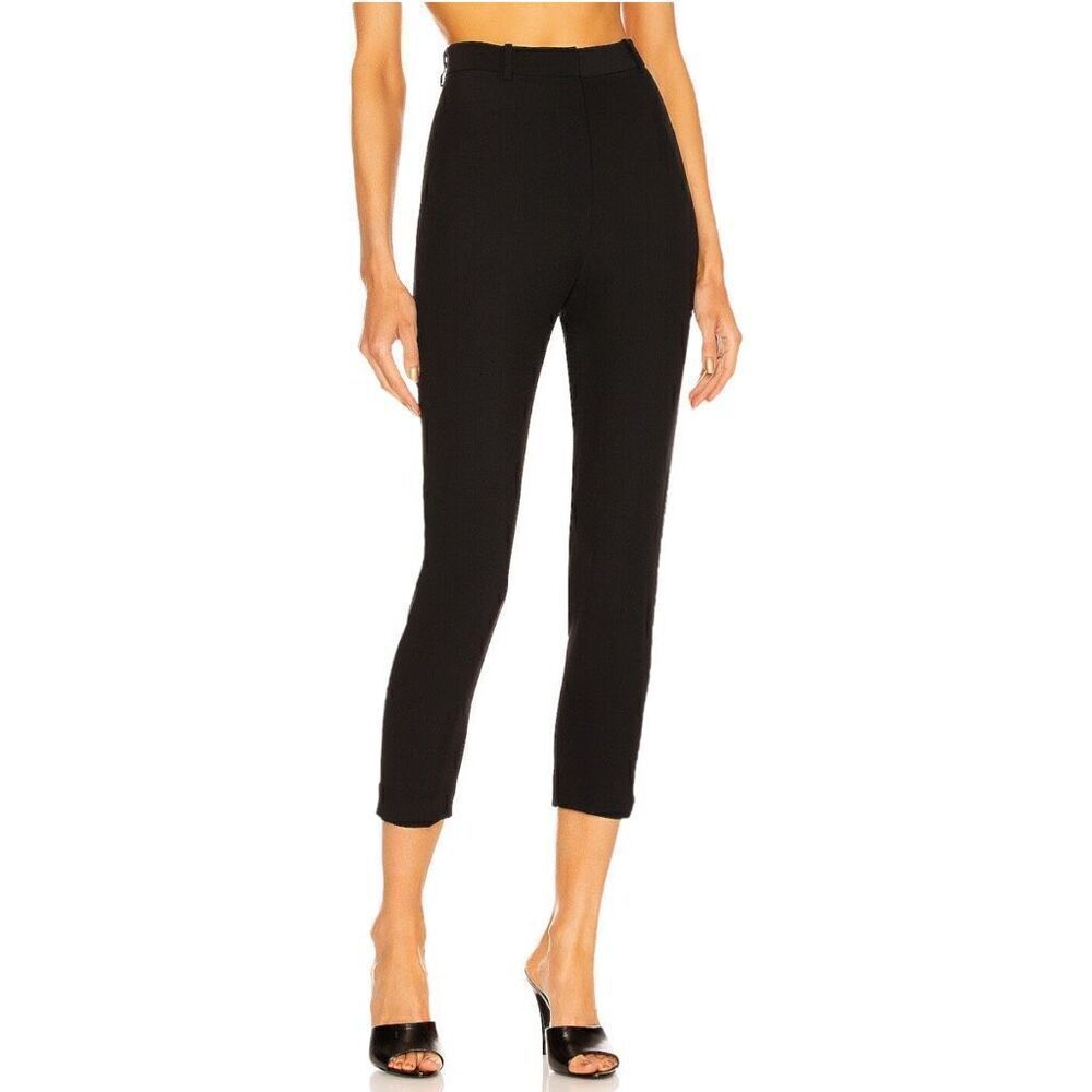 Alexander‎ McQueen High Waisted Cigarette Pant in Black